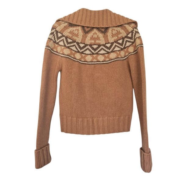 $348 Brooks Brothers Alpaca Wool Fair Isle Sweater Brown Multi Women’s SZ Small - Picture 4 of 12